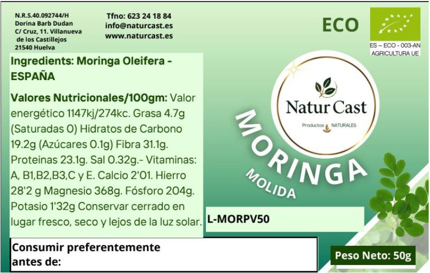 Moringa Hoja En Polvo - Tienda Online de Productos Naturales y Ecológicos
