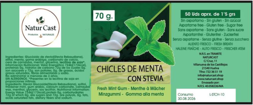 Chicles de Menta - Tienda Online de Productos Naturales y Ecológicos