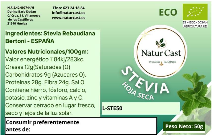 Stevia Hoja Seca - Tienda Online de Productos Naturales y Ecológicos