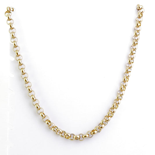 Cadena de Acero Inoxidable Rolo Dorada 8 mm – Elegancia y Resistencia