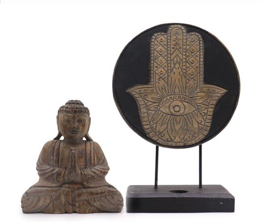 Buda Feng Shui Set - Hamsa - Gris