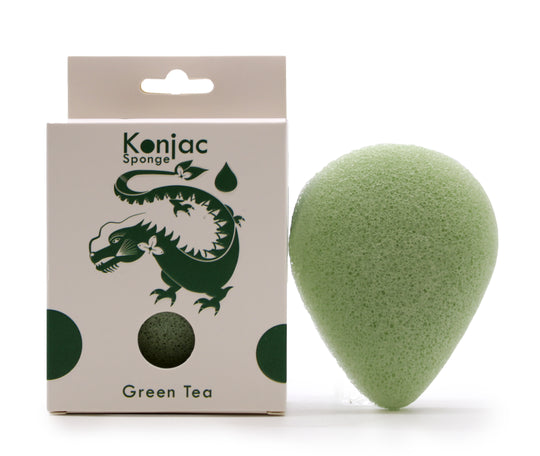 Esponja Facial Konjac - Té Verde - Protector