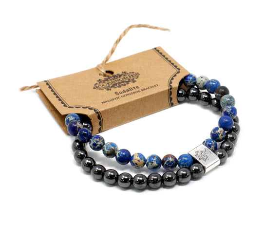 Pulsera de Piedras Preciosas Magnéticas - Sodalite