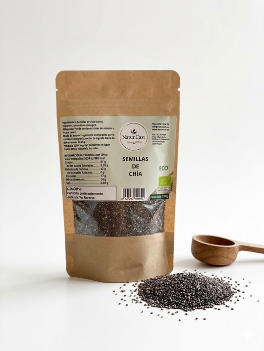 Semillas de Chía Ecológicas 100% Naturales | Salvia Hispánica (150 g)