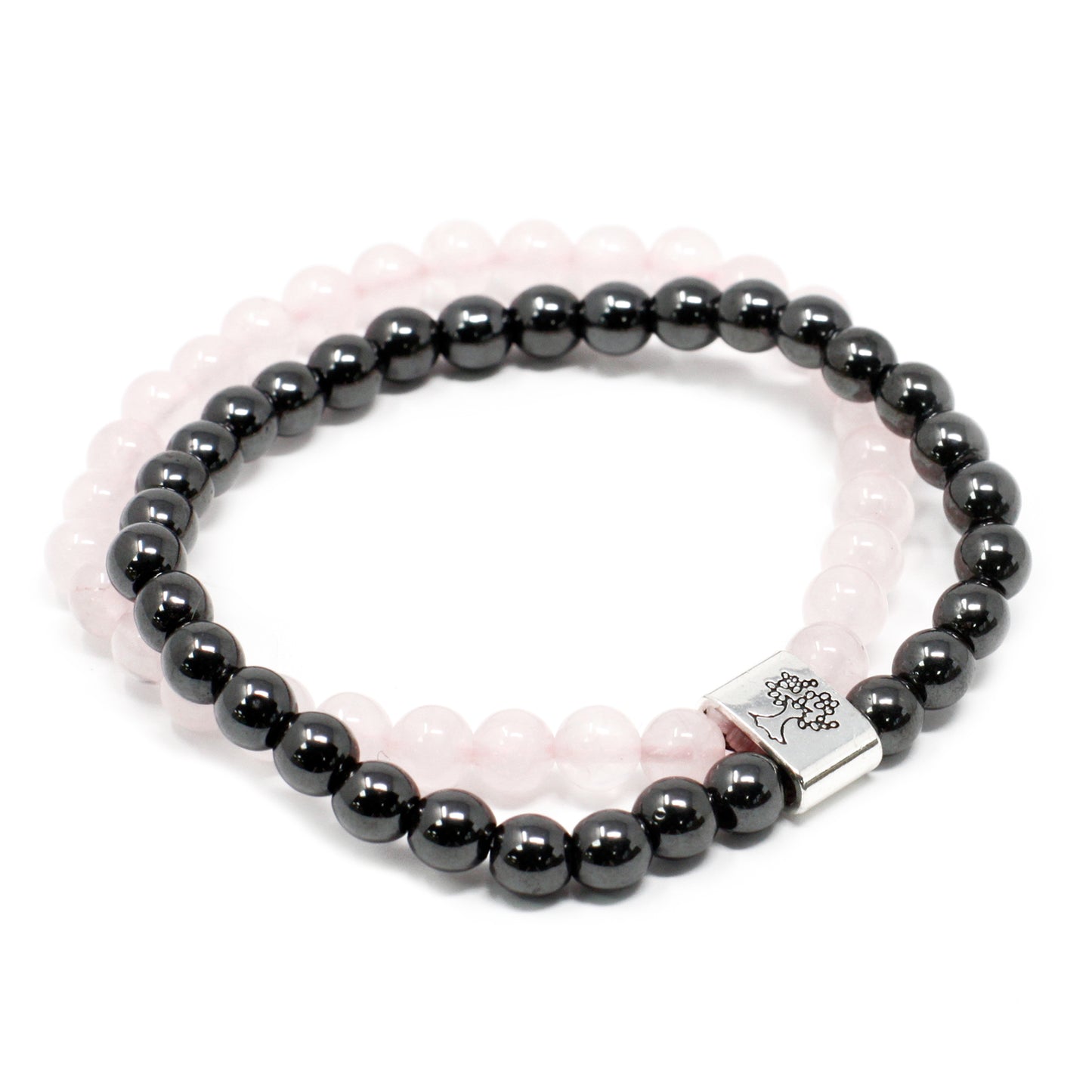 Pulsera de Piedras Preciosas Magnéticas - Cuarzo Rosa